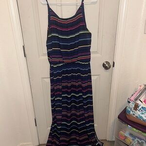 Colorful Striped Maxi Dress